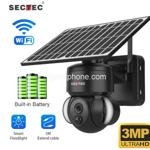 SECTEC Smart WiFi Solar Floodlight Camera